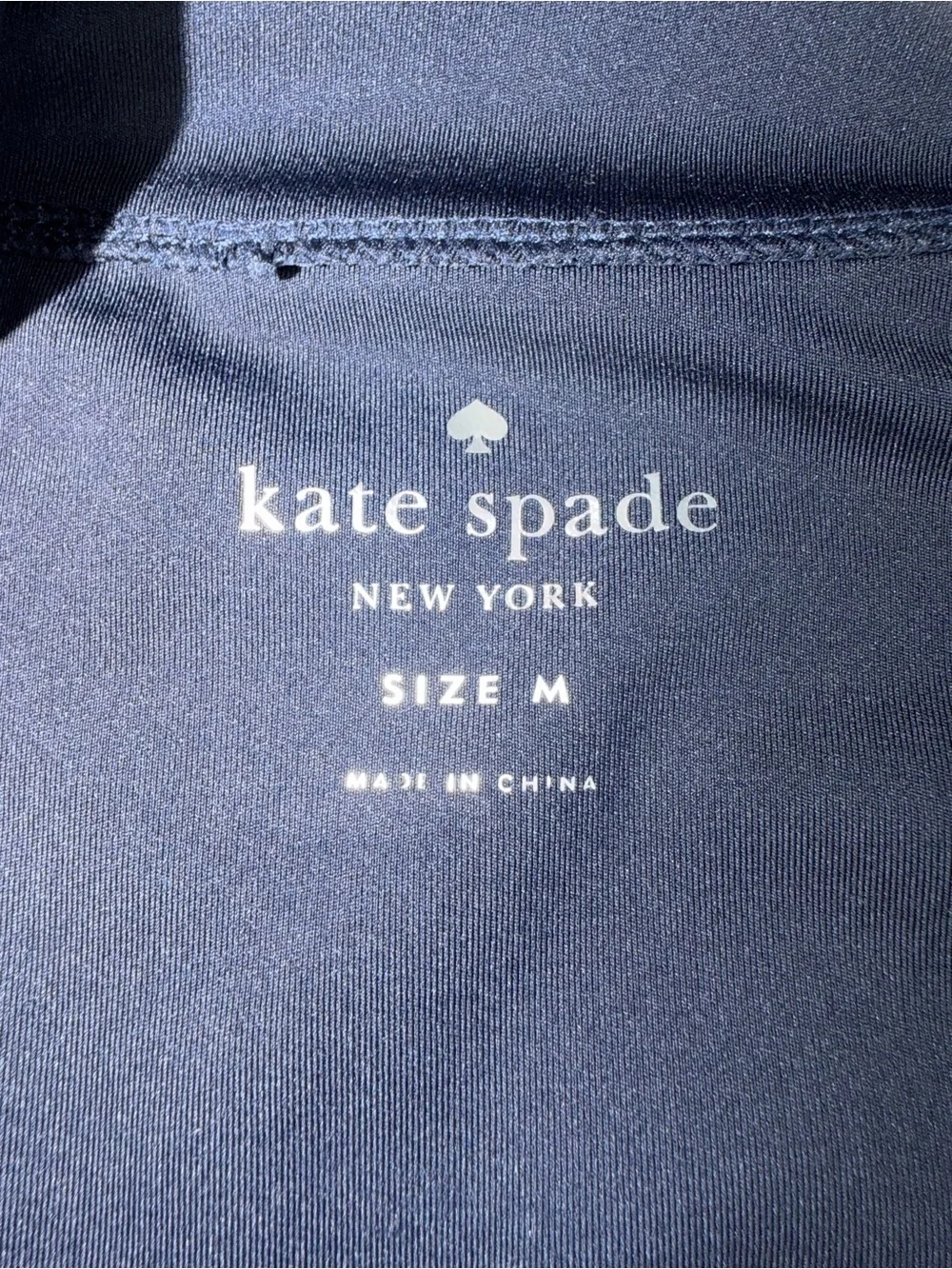 KATE SPADE ♠️ Womens Navy Full-Zip Jacket with Laser-Cut Peplum